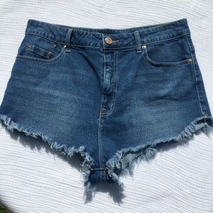 BDG Super High Rise Dolphin Denim Cutoffs